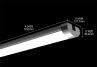 4ft(1.2m) 80W 160lm/W 0-10V Dimmable LED Linear High Bay Light Waterproof IP65 (120W Equal)
