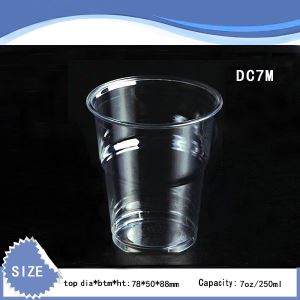 7oz High Quality Take Away Drinkware Transparent Disposable Plastic PET Cold Beverage Cup Made By China Factory