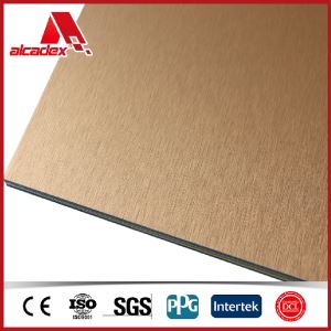Bronze Brushed Surface Aluminium Compound Sheet for Wall Cladding and Decoration