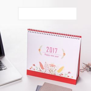 Offset Printing New Design Spiral Binding Custom Easel Cheap Desk Calendar