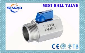 High Quality Female Male Thread Stainless Steel 304 316 Mini Ball Valve BSP NPT 1/2 3/8 1/4 Inch