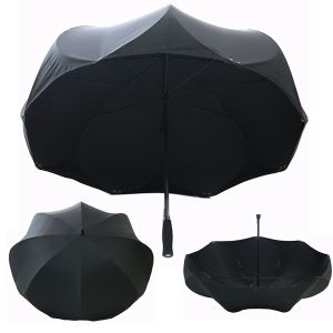New Innovation Patent Big Unique Flower Shape Black Umbrellas