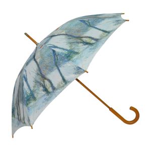 Custom Digital Print Wooden Long Straight Stick Umbrellas