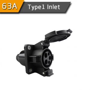 Type1 SAE J1772 63A EV Socket/Inlet for EV Side Nissan Leaf Charging Wire