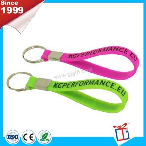 Eco-friendly Hot Sell Silicone Bracelet With Keyring