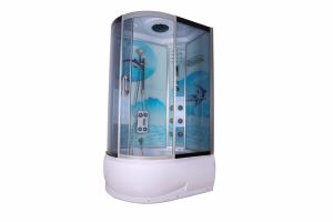 Pattern painted glass shower cabins/shower bathroom AJL-8036