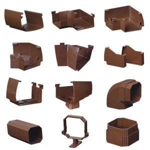 High Quality Brown Resin Gutters and Downspouts