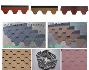 Mosaic Roofing Shingles Colored Asphalt Types of Covering Roof Bitumen Sheets