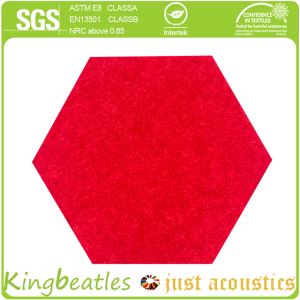 Flat Surface Colorful Hexagon Acoustic Soundproofing Wall Panel