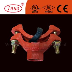Fire Fighting Systems Grooved Systems FM/UL/CE Approved Ductile Iron Threaded Mechanical Tee BSPT/NPT Threaded Outlet