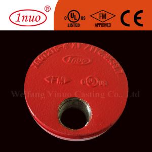 Fire Fighting Systems Grooved Systems FM/UL/CE Approved Ductile Iron Grooved End Cap with Eccentric Hole-BSPT/NPT Thread