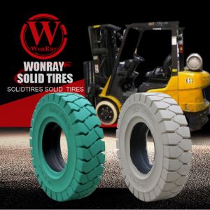 White or Green Non Marking Forklift Tires for Clean Floor Requirement