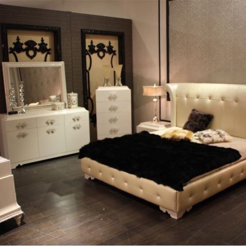 Post Modernism High End Crystal Frame Double Bed
