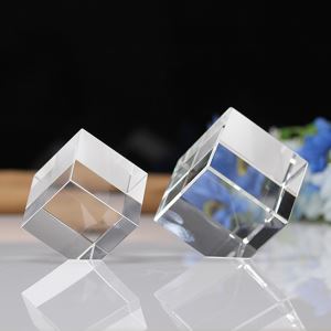 PuJiang Factory Good Quality Blank K9 Crystal Cube Crystal Glass Cube For Engraving Paperweight Gifts