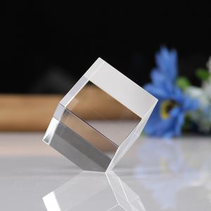 China K9 Blank Crystal Cube Manufacturer Bulk Crystal Cube Clock In Stock For Laser Etched Logo