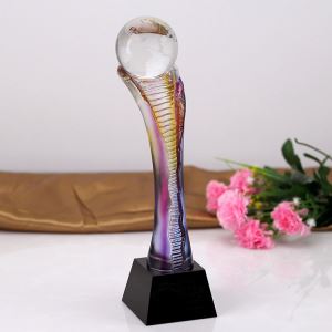 Waterford Custom Design Laser Engraved Crystal Globe Trophy For Business Souvenir Gifts