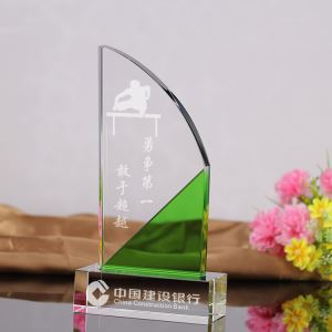 Crystal Trophy In Dubai Wholesale Crystal Glass Trophy Corporate Awards Medal For Staff As Reward