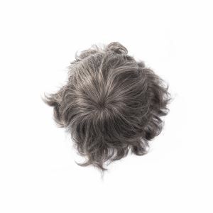 Grey Human Hair Replacement Toupee Wig Piece for Europe Importers