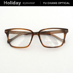 Square Shape Big Spectacle Acetate Eyeglasses for Men
