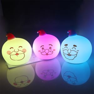 For Kids Colorful LED Christmas silicone Night Light Lamp