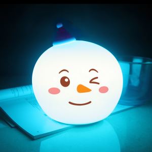 Christmas Portable Silicone Lamp For Decoration Snow silicone Night Light