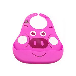 Great Hot Selling FDA Food Grade Waterproof Silicone Baby Bib with Cute Pattern