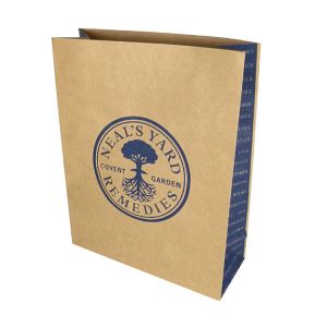 New Luxury Recyclable kraft grocery Gift Bags without handles for Present