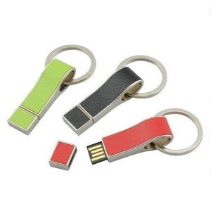 2017 OEM Stainless Steel Whistle Shape Leather USB Flash Drive For Promotion Gift