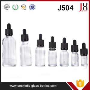 Clear Glass Bottle 5ml 10ml 20ml 30ml Amber Clear Essential Oil Bottle Glass Aluminum Dropper