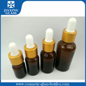 10ml 20ml 30ml Color Coated/Frosted Glass Bottle Pipette Essential Oil Dropper Bottle with Aluminum Cap