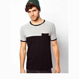 Scoop Neck Cotton T Shirt With Pocket