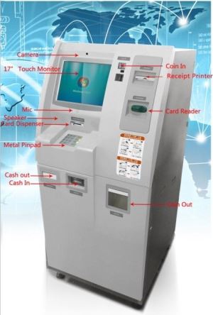 Multifunctional Banking Kiosk/ATM With Cash Dispenser
