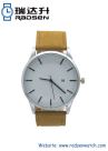 Fashion Mens Big Watches with Calendar and Leather Strap