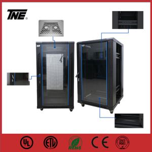 Network Cabinet Server Enclosure UPS Rack with Temper Glass Door Front Standing Server Rack