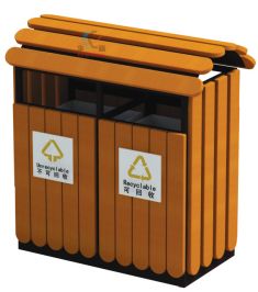 China Professional Manufacturing Outdoor Wooden Trash Can Used in Park
