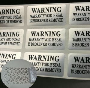 Silver Tamper Evident Security Void Label/Sticker/Seal