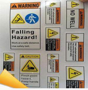 Custom Printing UV Resistant Safety Warning Durable Labels