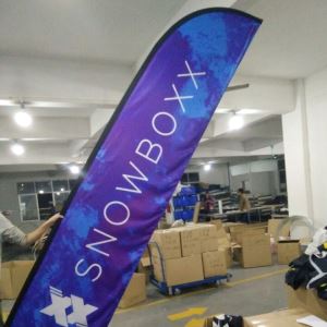 Custom Outdoor Cheap Advertising Wind Feather Flag Stand for Event Display
