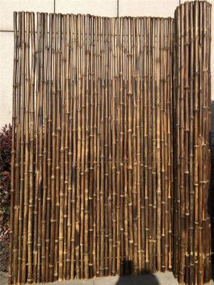 Carbonized Bamboo Fence with Dark Color for Home and Garden Decoration