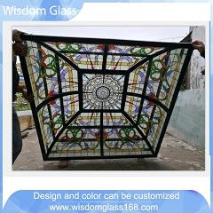 Australian Sydney Tiffany Style Stained Glass Ceiling Dome Skylight For Roof
