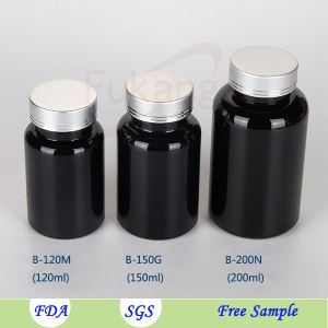 120cc OEM Color PET Plastic Bottle for 1000mg Oval Capsules,Pill Packaging Plastic PET Round Bottle with Aluminum Cap Or Child Safety Cap