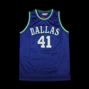 NBA Dallas Mavericks Dirk Nowitzki 41# 1998-99 Hardwood Classics Swingman Jerseys Blue