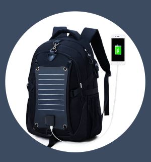 Waterproof Solar Backpack With USB Charging Port