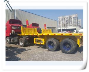 20ft Container Transport Flat Bed Self-dumping Semi-trailer(middle Lifting) China Supplier