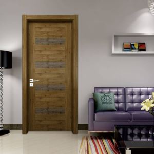 Modern Exterior and Inside Door with Wooden Color