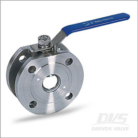 Short Pattern Stainless Steel F316 Ball Valve, Wafer, Lever Operated