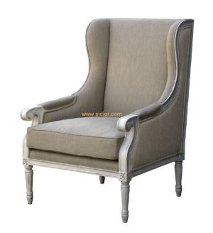 Restaurant Club Furniture Antique Fabric Lounge Chair