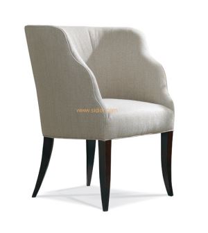 Round Lounge Fabric Restaurant Chair