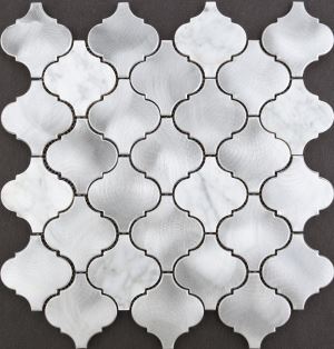 New Design Lantern Shaped Aluminium Mosaic Tiles and Marble Mosaic Tiles for Wall