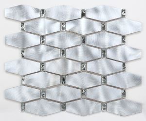 Cheap and Nice Looking Hexagon Aluminum Mix Glass Mosaic Tiles for Indoor Need